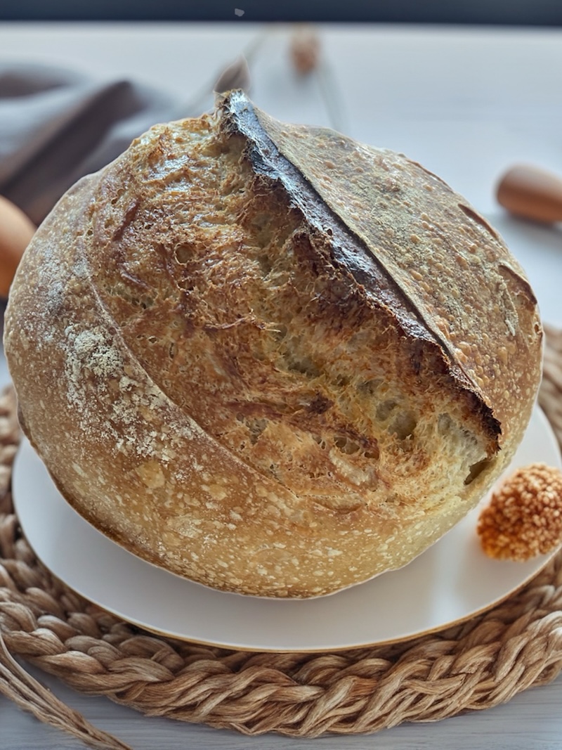 Rustic artisan sourdough boule